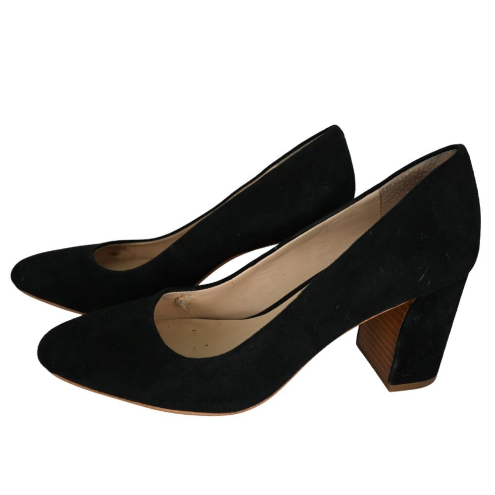1. STATE Halee Pump - Black Suede Size 8